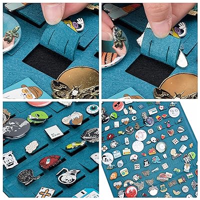 PACMAXI Hanging Brooch Pin Storage Organizer, Pin Wall Display Banner for  Display Pins, Buttons and Lapel Collections, Brooch Pin Collection Storage
