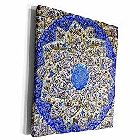 3dRose Ancient Arab Islamic Designs Blue Pottery Madaba... - Museum Grade Canvas Wrap (cw_312780_1)