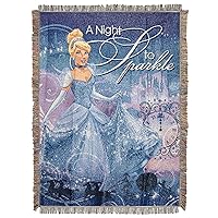 Northwest Cinderella, A Night To Sparkle Metallic Woven Tapestry Throw Blanket, 48