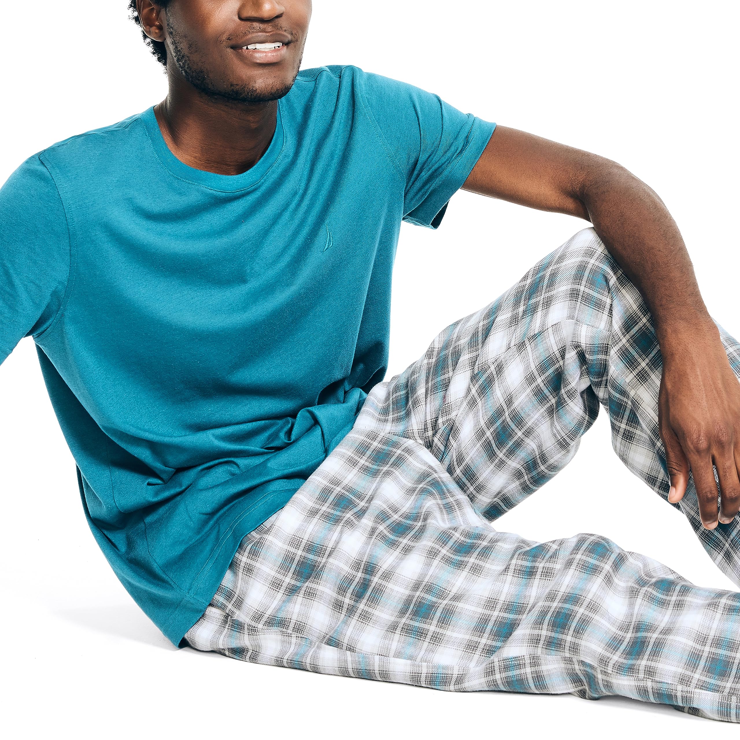 Nautica Men's Flannel Plaid Pajama Pant Set