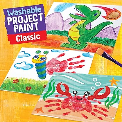 Crayola Washable Kids Paint, 6 Count, Kids At Home Activities, Painting Supplies, Gift, Assorted