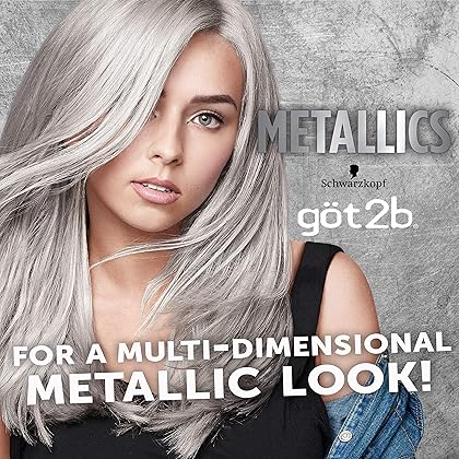 Schwarzkopf Got2b Metallics Permanent Hair Color, M71 Metallics Silver
