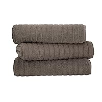 Classic Turkish Towels CTT Turkish Bath Sheet - Set of 3, Jumbo Jacquard Ribbed Bath Sheet Made with 100% Turkish Cotton, Absorbent & Ultra Comfy Sheets for Hotels & Spa | 40