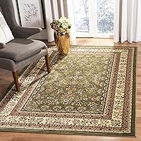 SAFAVIEH Lyndhurst Collection Accent Rug - 4' x 6', Sage & Ivory, Traditional Oriental Design, Non-Shedding & Easy Care, Ideal for High Traffic Areas in Entryway, Living Room, Bedroom (LNH331C)