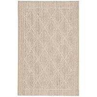 Palm Beach Collection Accent Rug - 2' x 3', Sand, Sisal & Jute Design, Ideal for High Traffic Areas in Entryway, Living Room, Bedroom (PAB351A)