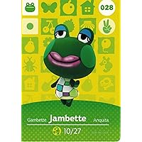 Nintendo Animal Crossing Happy Home Designer Amiibo Card Jambette 028/100 USA Version