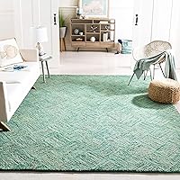 SAFAVIEH Nantucket Collection Area Rug - 8' x 10', Green & Multi, Handmade Cotton, Ideal for High Traffic Areas in Living Room, Bedroom (NAN316A)