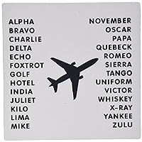 3dRose LLC 8 x 8 x 0.25 Inches Mouse Pad, Image of Aviation Phonetic Code Correct - (mp_171727_1)
