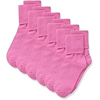 Jefferies Socks Girls 2-6X Seamless Turn Cuff 6 Pair Pack Socks