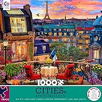 David Maclean - Cities - Paris Rooftop - 1000 Piece Jigsaw Puzzle