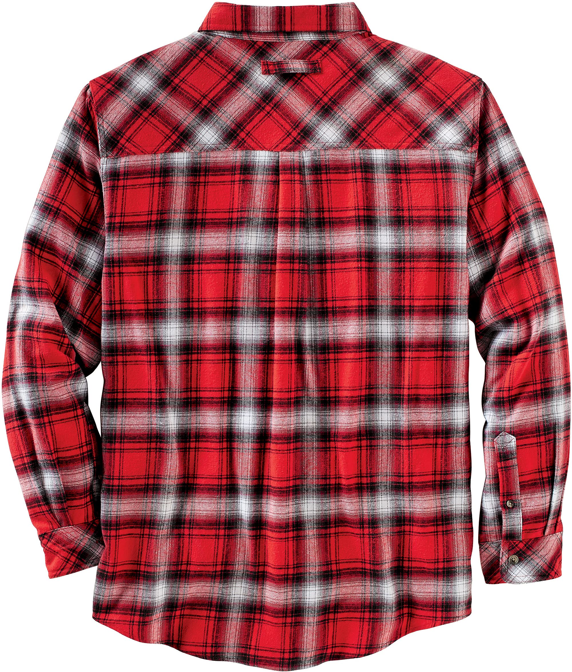 Legendary Whitetails Men's Buck Camp Flannel Shirt, Racing Red Plaid