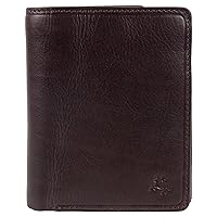 Men's Italian Leather Stylish Rfid Protected Tri-Fold Wallet Onesize Brown