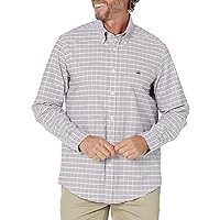 Brooks Brothers Men's Non-Iron Stretch Oxford Sport Shirt Long Sleeve Check
