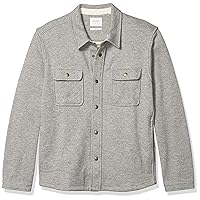Billy Reid Long Sleeve Brass Snap Knit Shirt Jacket