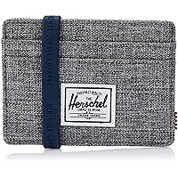 Herschel mens Charlie Rfid Card Case Wallet, Raven Crosshatch, One Size US