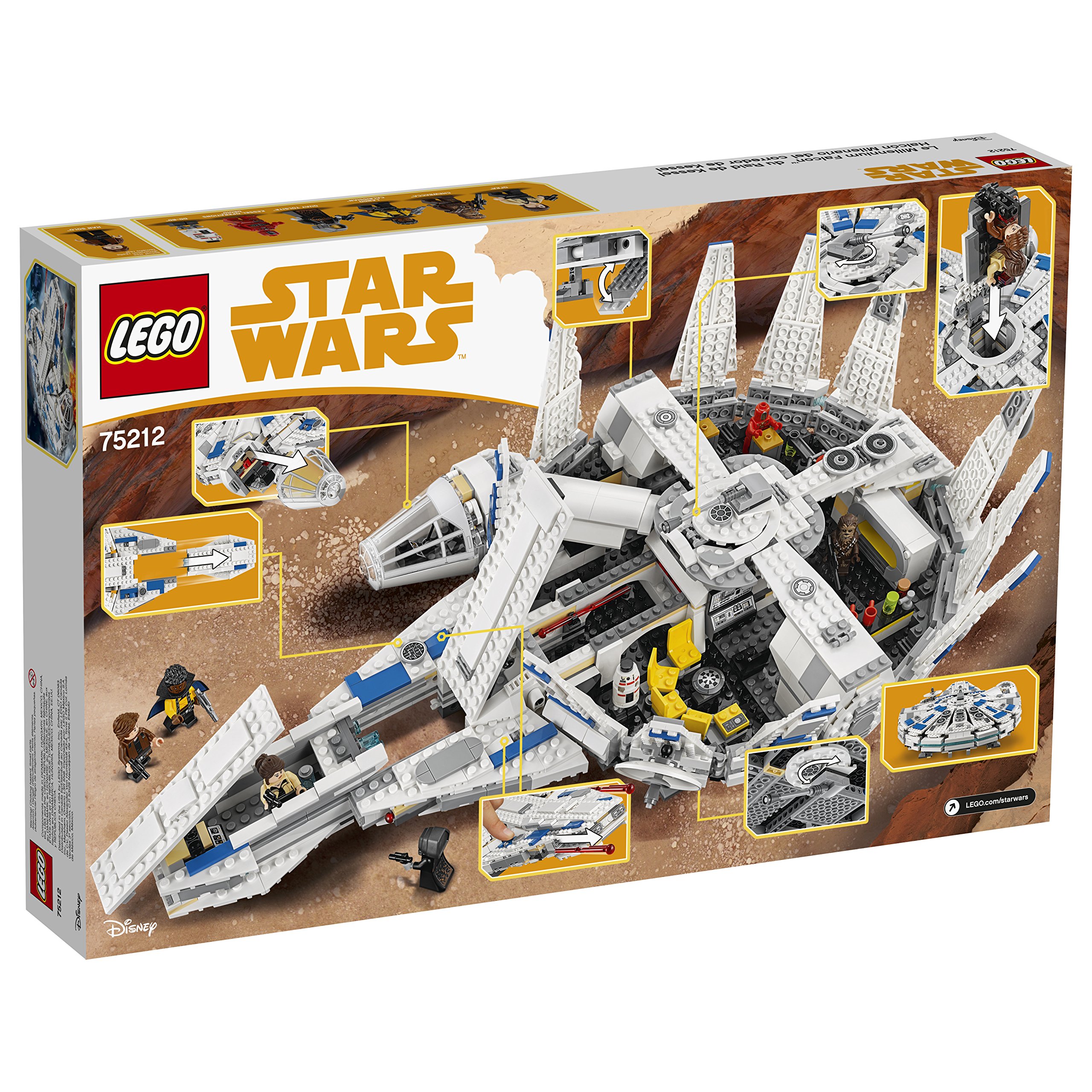 LEGO Star Wars Solo: A Star Wars Story Kessel Run Millennium Falcon 75212 Building Kit and Starship Model Set, Popular Building Toy and Gift for Kids (1414 Pieces) (Discontinued by Manufacturer)