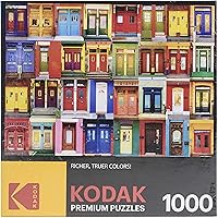 KODAK PREMIUM PUZZLES Colorful Montreal Doors Jigsaw Puzzle, Multicolor