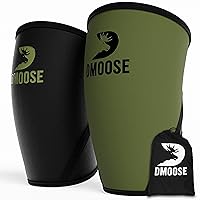 DMoose Fitness Knee Sleeves for Men & Women, Perfect for Weightlifting, Powerlifting & Squats - IPL Approved 7mm Thick Reversible Sleeves - Best for Lifting & Gym Workouts and Provides Compression