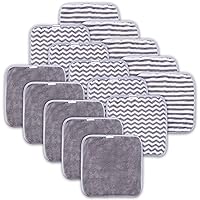 15 Pack Baby Washcloths - Super Soft Absorbent Wash Cloths for Boy and Girl, Newborn Essentials Baby Clothes, Gentle on Sensitive Skin for Face and Body, 10