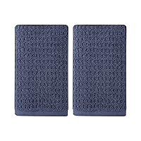Tommy Bahama- Hand Towel Set, Highly Absorbent Cotton Bathroom Decor, Low Linting & Fade Resistant (Northern Pacific Dark Blue, 2 Piece)
