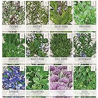 Herb Seeds Variety Pack Culinary Herb Collection (12 Individual Herbs for Planting Indoors or Outdoors) Grow Your Own Organic Herb Garden - Heirloom, Non-GMO