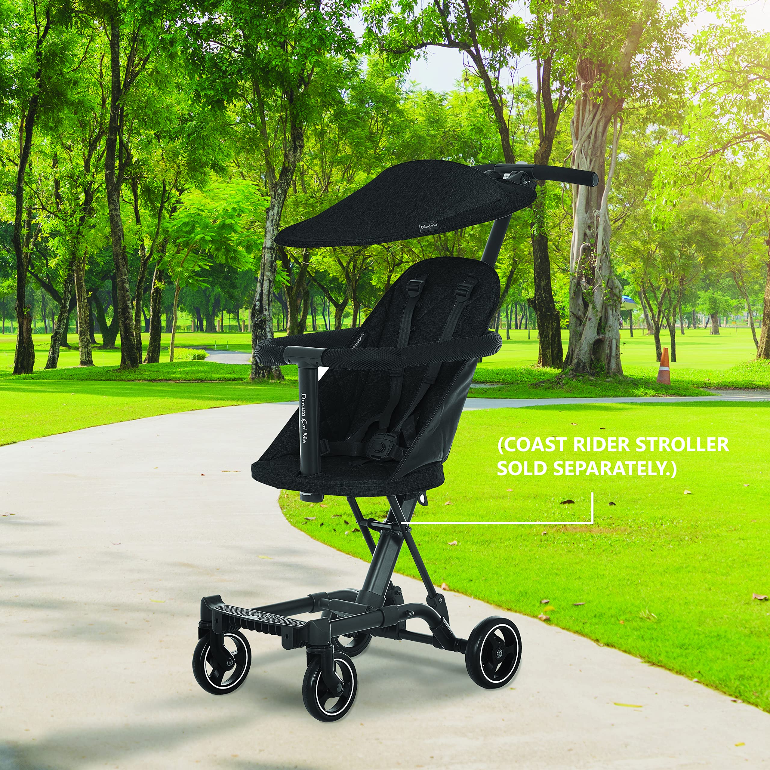 Dream On Me Coast Rider Stroller Canopy for Dream On Me Coast Rider Stroller, Black