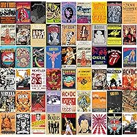  Woonkit Vintage Rock Band Posters for Room Aesthetic, 70s 80s  90s Retro Music Room Wall Bedroom Decor Wall Art, Vintage Rock Band Music  Concert Poster Wall Collage, Old Music Album Cover