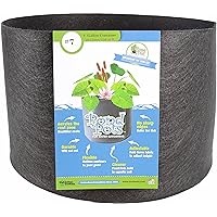 23007, 7 Gallon Pond Flexible Aquatic Plant Container for Water Gardening, Black