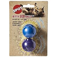 SPOT Ethical Products Kitty LED/Light up Cat Toy Balls / 2 Pack, Multi