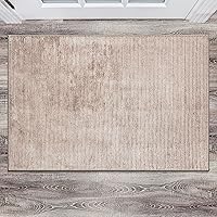 Rugshop Contemporary Distressed Stripe Stain Resistant Flat Weave Eco Friendly Premium Recycled Machine Washable Area Rug 2'1