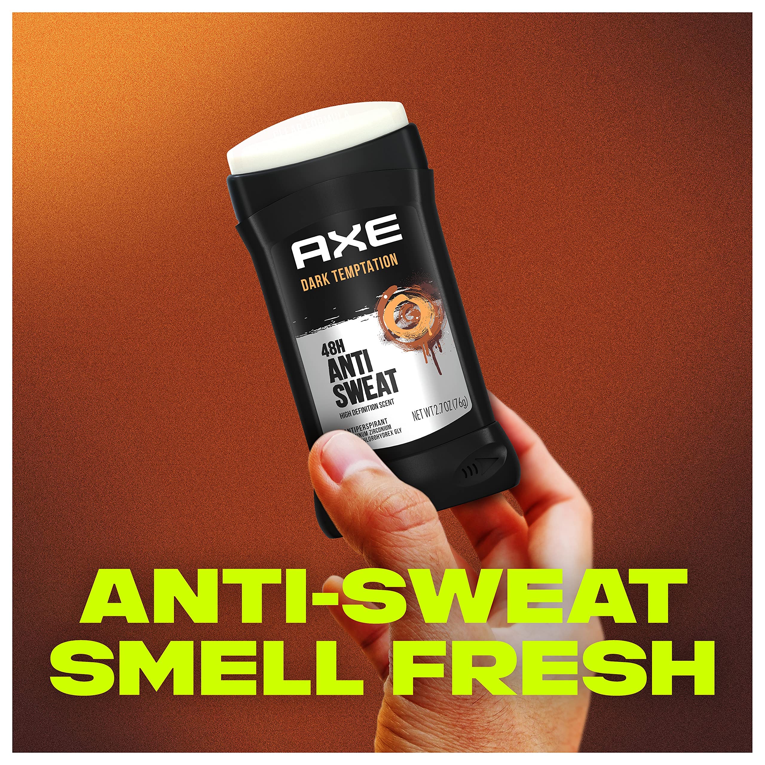 AXE Antiperspirant Deodorant Stick for Men, Dark Temptation 2.7 Ounce (Pack of 6)