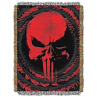 Northwest Marvel's Punisher, 'Center Target' Woven Tapestry Throw Blanket, Multi Color