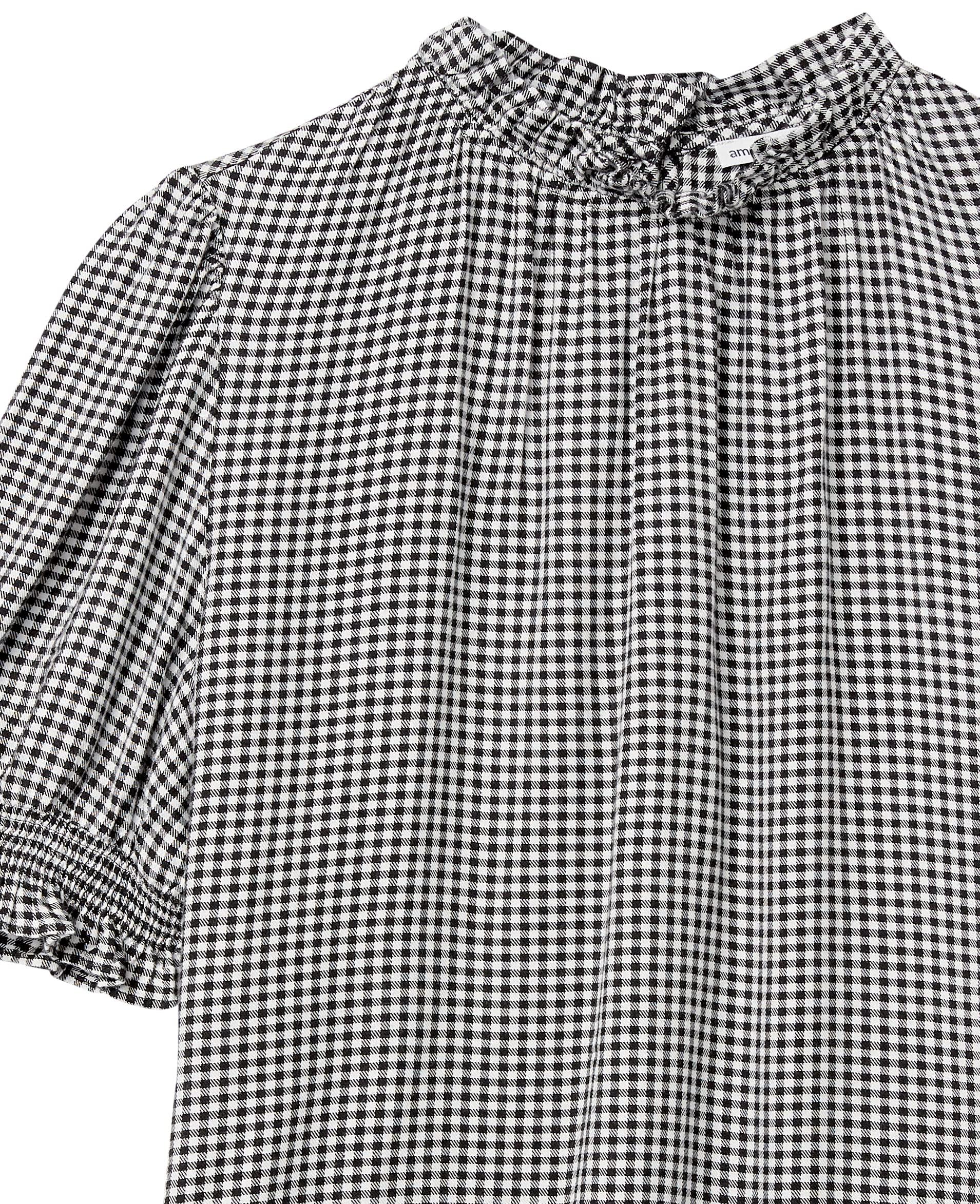 Amazon Essentials Women's Fluid Twill Short Puff Sleeve Smock Detail Shirt