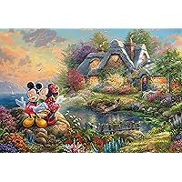 Ceaco - Thomas Kinkade - Disney Dreams Collection - Mickey and Minnie Sweetheart Cove - 2000 Piece Jigsaw Puzzle