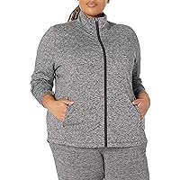 Amazon Essentials Women's Brushed Tech Stretch Full-Zip Jacket-Discontinued Colors