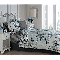 Geneva Home Fashion Cherie Blue Bed in a Bag Set, Queen