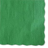 Hoffmaster Solid Color Scalloped Edge Placemats, 9.5 X 13.5, Hunter Green, 1,000/carton