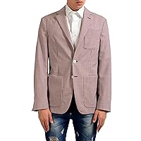 DSQUARED2 Men's Wool Multi-Color Checkered Two Button Blazer US 38 IT 48