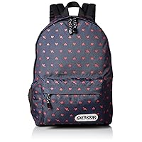 Outdoor Products Star Dot Heart Backpack, A4 Storage, Large Capacity, 4.9 gal (19 L), 9.8 gal (30 L), Navy/Heart