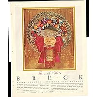 Breck Shampoo Beautiful Hair Christmas Gift Package 1956 Antique Advertisement
