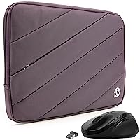 Protective Shock Absorbing Laptop Sleeve Case with Mouse (Purple, 11.6 to 12.5 inch) for HP ChromeBook, Elite x2, EliteBook, Envy, Pavilion, Pro x2, Spectre x2, Stream 11, Elite X3 Lap Dock