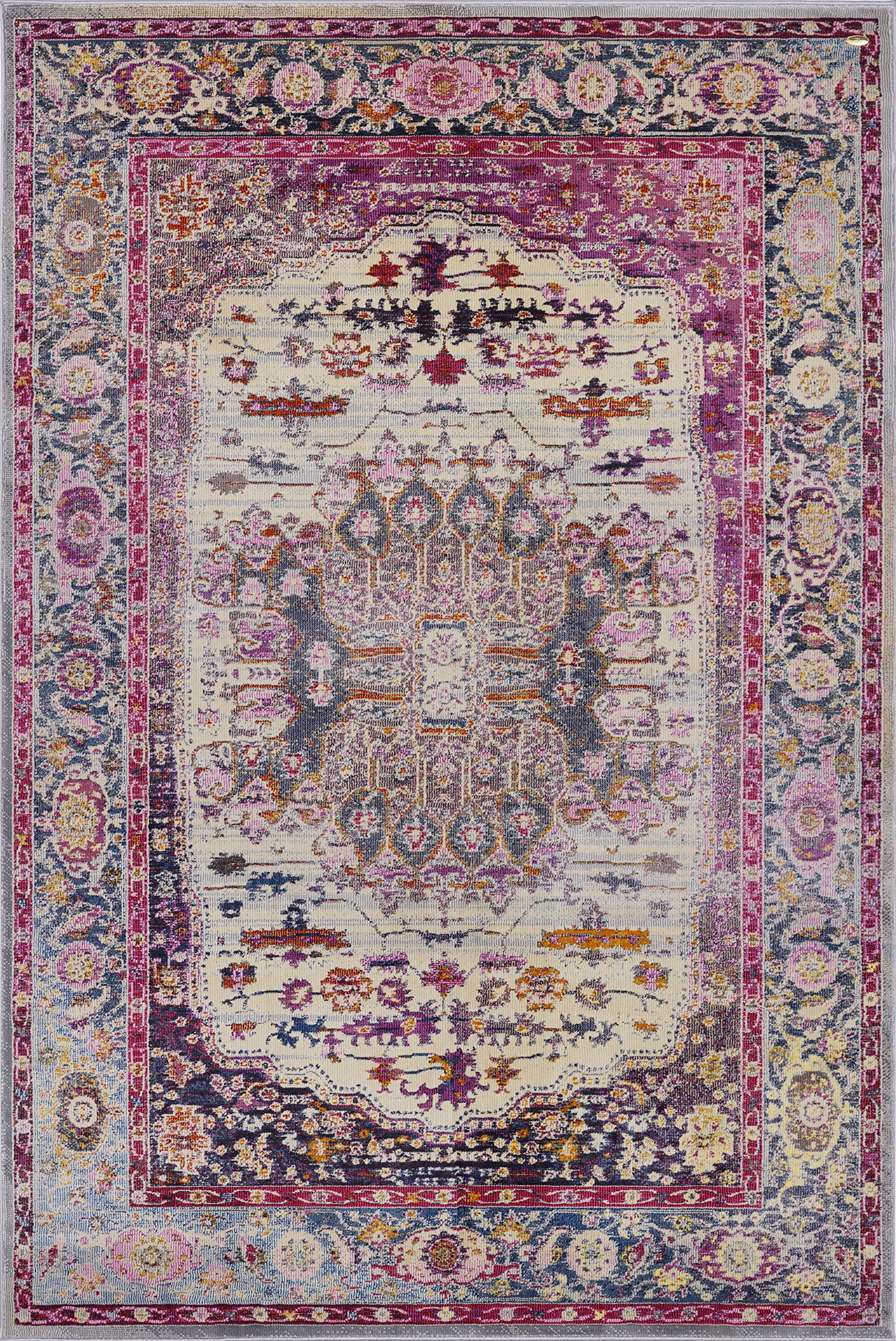 Pierre Cardin Cosmos Collection Oriental Traditional/Vintage Design Abstract Area Rugs for Living Room Carpets (8' x 10', Multi - CS18B)